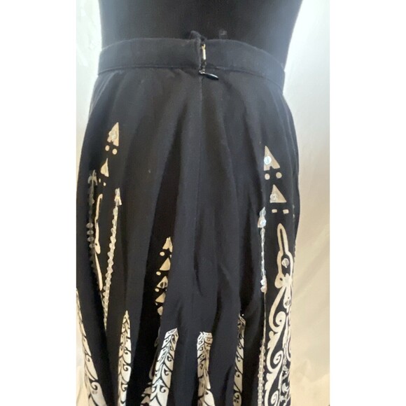 Full swing Midi cotton skirt boho cottagecore sequin Black and white Fairy Sz 4 - Picture 5 of 7